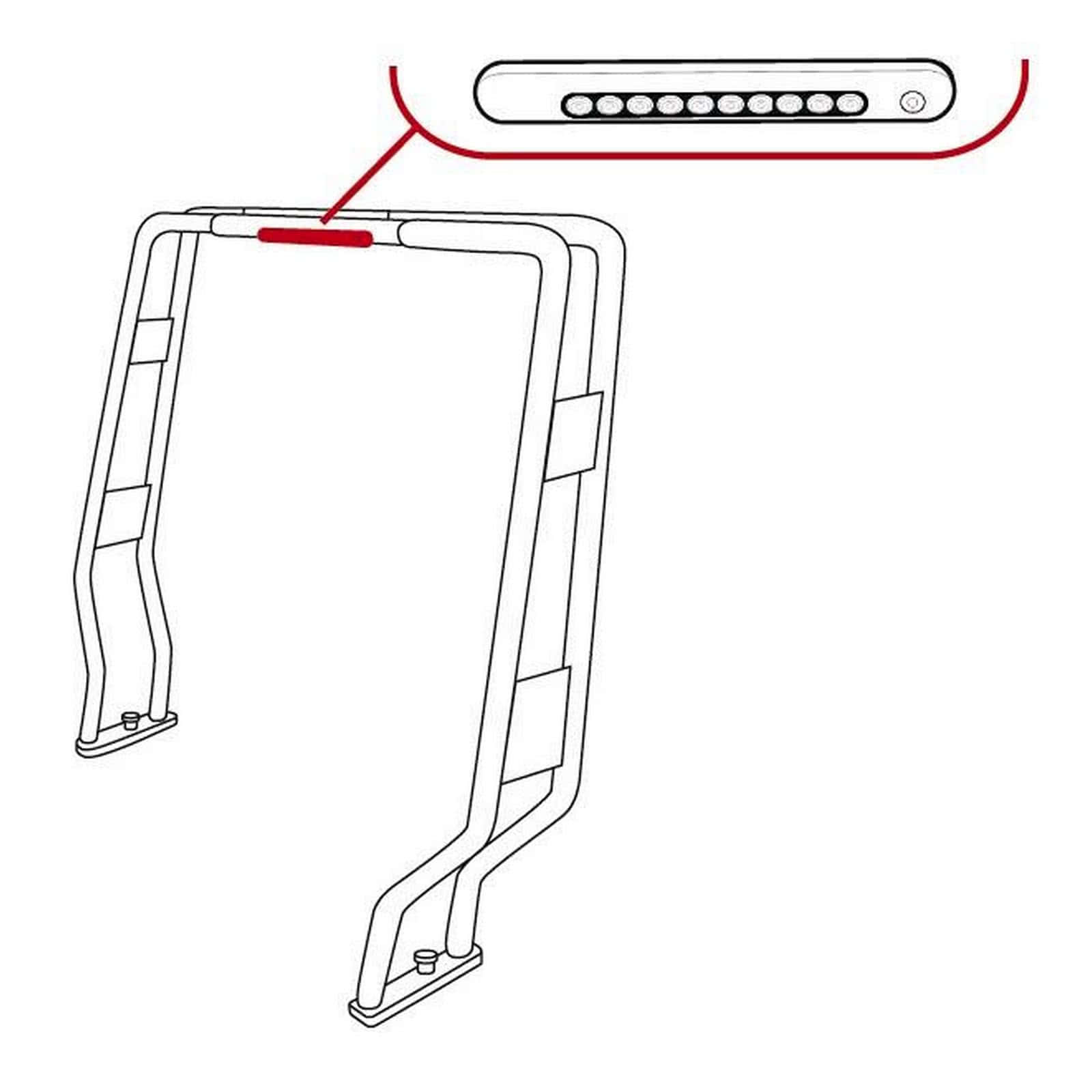 Plafoniera di servizio a LED acc. Auto sens. Posiz