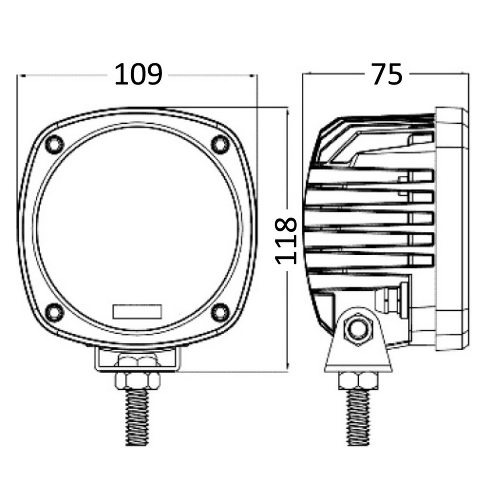 Faro LED HD 5x10 W da roll-bar orientabile