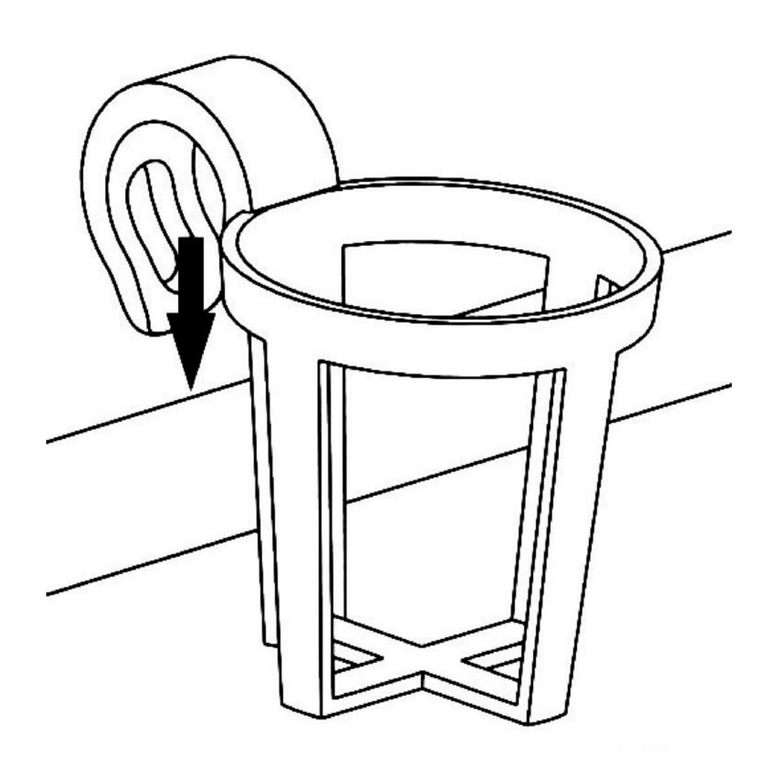 Kit 4 portabicchieri a scatto per pulpiti o battagliole