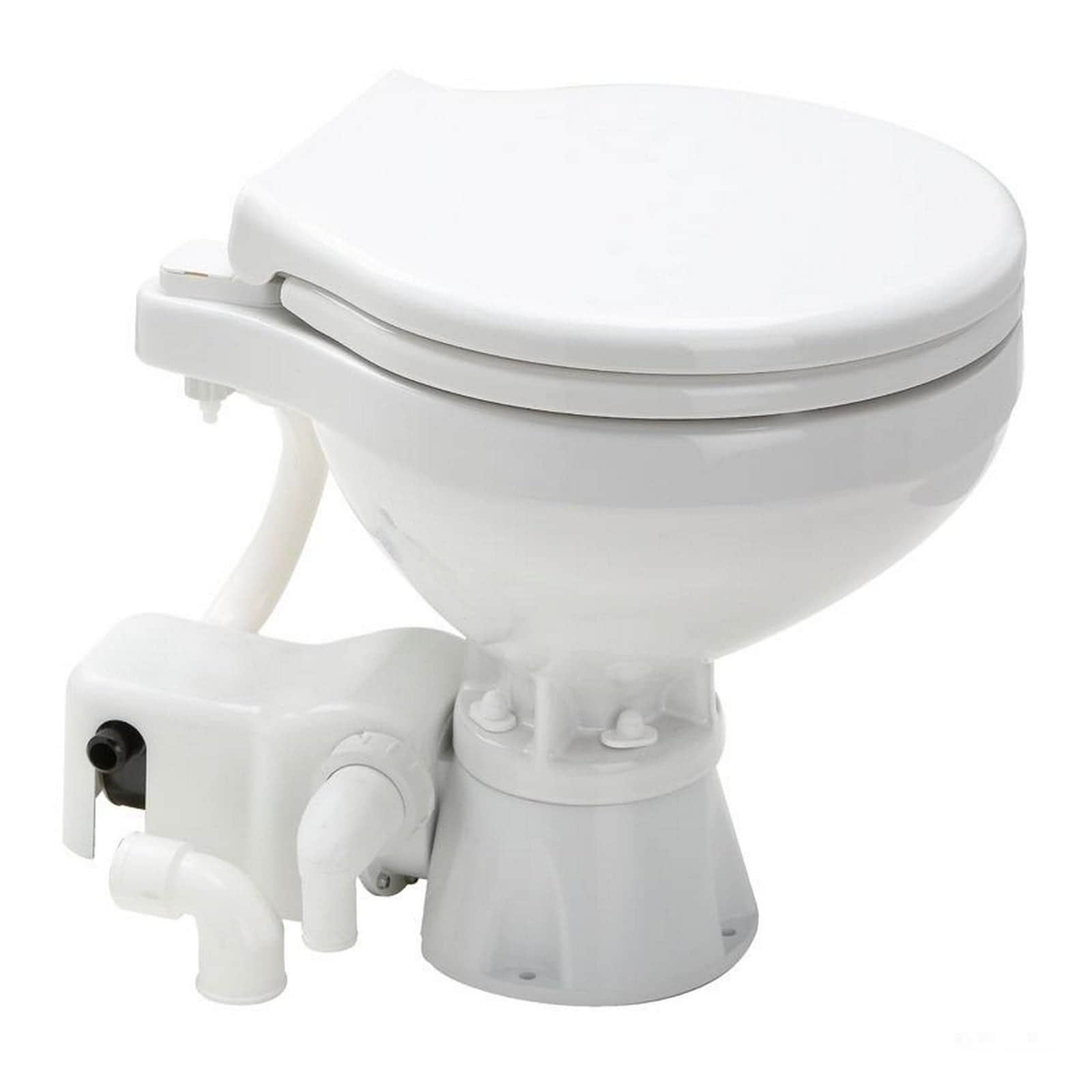 Osculati WC Elettrico 24V Con Pompe Autoadescante E Tritatore – Sedile In Legno Bianco, Ciotola Porcellana - 4