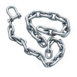 Catena zincata genovese 7 mm - 1 mt con grillo 8mm