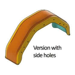 Parafango Moplen ruote 12''/13" fori lat. standard