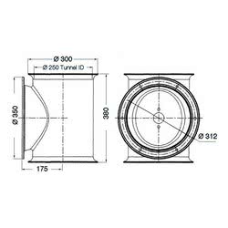 Tunnel per elica di poppa Lewmar Ø 250 mm