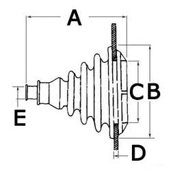 Soffietto passacavi bianco piccolo Cuffia - Ricettacolo
