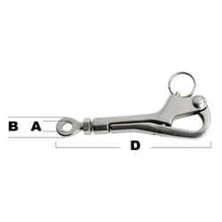 Moschettone a pellicano per battagliole apribili