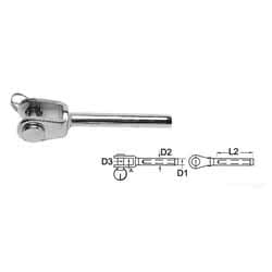 Terminale inox forcella Ø 8 mm