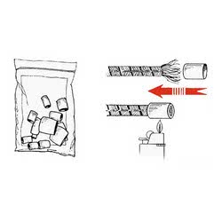 Terminali termoretraibili in plastica bianca per intestare le cime