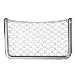 Rete porta oggetti con cornice in ottone cromato