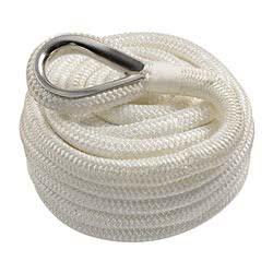 Cima ormeggio impiombata 16 mm x 11 m bianca