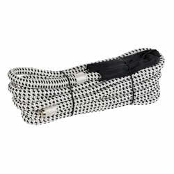 Spliced Dock Line black/white rope eye with black sleeve 24mm x 13m