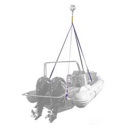 Sistema di sollevamento a 4 bracci per imbarcazioni o battelli pneumatici