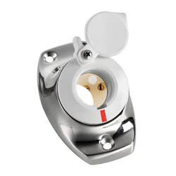 Basetta angolata a incasso inox cappuccio bianco