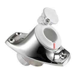 Basetta angolata a incasso inox cappuccio bianco