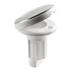 Basetta bianca incasso cappuccio inox 2 contatti