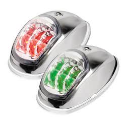 Evoled navigation lights polished SS body L + R