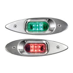 Luci di via Evoled Eye a LED a basso consumo in acciaio inox lucidato a specchio per fissaggio ad incasso a murata