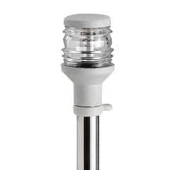 Asta inox telescopica + fanale plastica bianca Segnalazione
