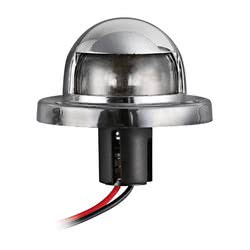 White 135° navigation light made of chromed ABS