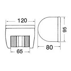 Fanale U78 verde/nero 24 V Segnalazione