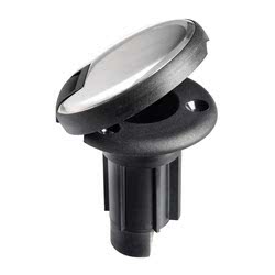 Basetta nera incasso cappuccio inox 3 contatti