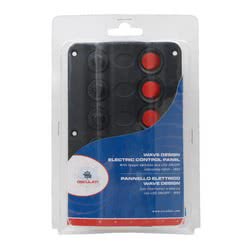 Pannello elettrico Wave Design con interruttori a bascula con LED