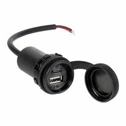 Waterproof USB socket with cover