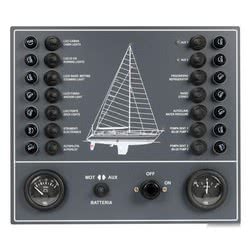 Pannello elettrico a fusibili per barca a vela