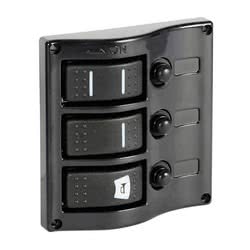 Pannello elettrico con interruttore carenato