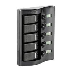 Pannello 5 interruttori grafite