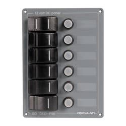 Pannello elettrico in alluminio con frontale in policarbonato grigio