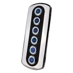 Pannello interruttori in fibra di carb. LED blu