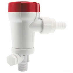 Rule tank aerator pump inside outlet