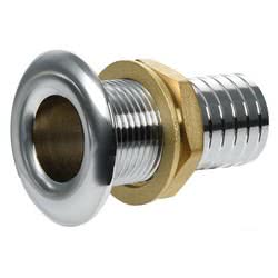 Scarico a mare con testa bombata, con portagomma