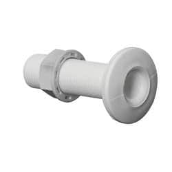 Scarico a mare filettati in plastica bianca