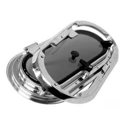 Oblò Bomar inox ovale 438 x 210 mm