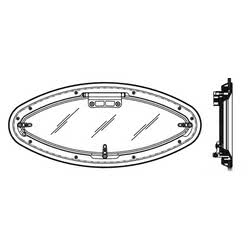 Oblò ellittico Bomar Flagship 209 x 468 mm