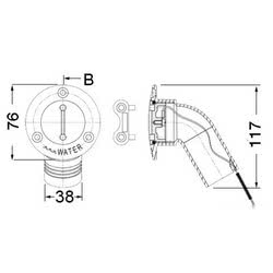 Tappo inox 30° Waste 38 mm