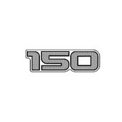 Adesivo 150 Anteriore - Steel Gray Evinrude BRP