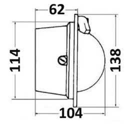 Bussola Riviera Pegasus 3" nera/rossa