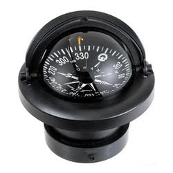 Bussola Riviera 4" con coperchio nera/nera rosa piana