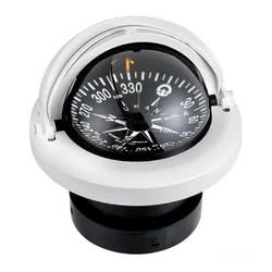 Bussola Riviera 4" con coperchio bianca/nera rosa piana