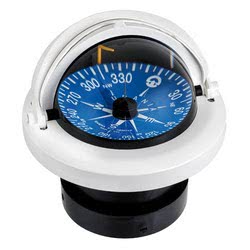 Bussola Riviera 4" con coperchio bianca/blu rosa piana