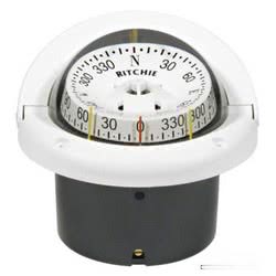Bussola Ritchie Helmsman 3"3/4 inc. bianca front.