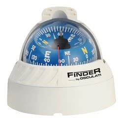 Bussola su piano Finder bianca, rosa blu