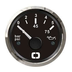 Indicatore pressione olio 0/5 bar nero/lucida