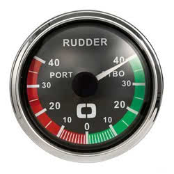 Rudder angle indicator black/glossy