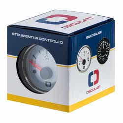 Revolution counter 0-6000 RPM white/glossy