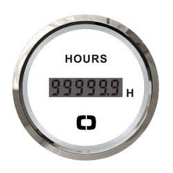 Digital hour counter white/glossy
