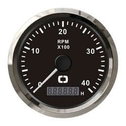 Contagiri 0-4000 RPM nero/lucida