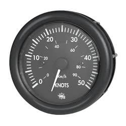 Spidometro 0-50 nodi 12 V nero